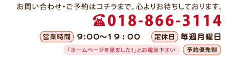 整体 健康壱番館 秋田お問い合わせ